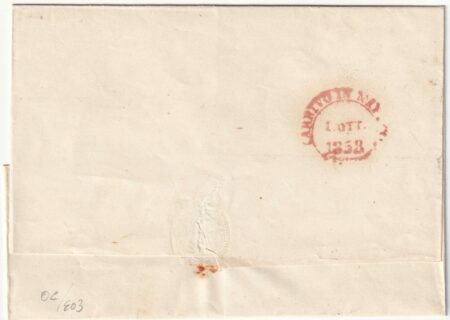 1858 30 Set 2 gr. Sass 5d grandi margini su sovr. da Nicastro x Napoli f.AD. Bott Lusso