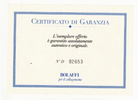 1854 7 Ago 1 p. Dent. Spsot. ONE PENNY in alto invece che in basso su bustina Cert.Bolaffi