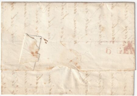 1858 6 Genn 2 gr. senza filigrana Sass 5b/v su lettera da Napoli x Cosenza f.Sorani Cv 8000