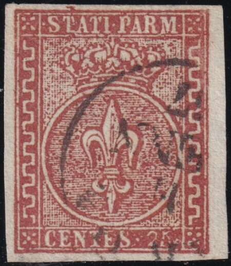 II^ Em. 25 c. bruno rosso Sass 8 usato ben marginato f.Vacc, Fiecchi