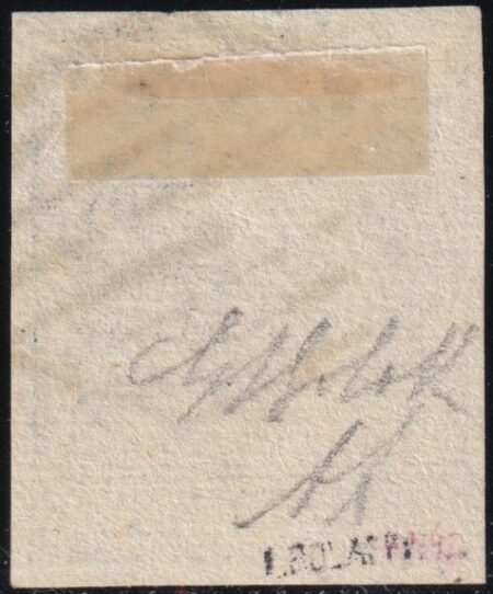 III^ Em. 40 c. azzurro scuro Zero largo Sass 11a usato ben marginato f.G.Bolaffi, AD, Bol Spl