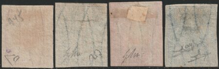 II^ Em. Serie di 4 valori dal 1 cr. al 6 cr. Sass 12/5 usati grandi margini lusso