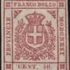 Governo Provvisorio 40 c. carm. vivo Puntoi prima di CENT Sass 17a/d MNH** ben marginato raro lusso f.AD Cv 1300