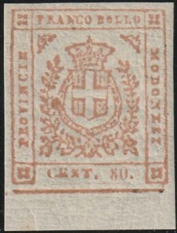 Governo Provvisorio 80 c. Sass 18 Bdf MNH** ben marginato lusso